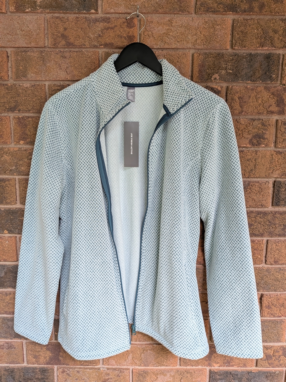BNWT Joe Fresh Light Blue Patterned Zip-Front Jacket XL